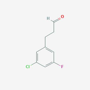 molecular formula C9H8ClFO B1326145 3-(3-Chloro-5-fluorophenyl)propanal CAS No. 951890-33-8
