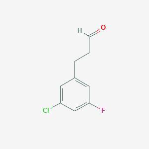 molecular formula C9H8ClFO B1326145 3-(3-Chloro-5-fluorophenyl)propionaldehyde CAS No. 951890-33-8