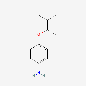 molecular formula C11H17NO B13261523 4-[(3-Methylbutan-2-yl)oxy]aniline 