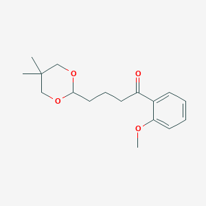 molecular formula C17H24O4 B1326158 4-(5,5-Dimethyl-1,3-dioxan-2-YL)-2'-methoxybutyrophenone CAS No. 898786-39-5