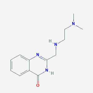 molecular formula C13H18N4O B13261773 2-({[2-(Dimethylamino)ethyl]amino}methyl)-3,4-dihydroquinazolin-4-one 