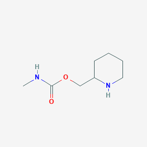 molecular formula C8H16N2O2 B13261985 piperidin-2-ylmethylN-methylcarbamate 