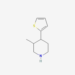 molecular formula C10H15NS B13261999 3-Methyl-4-(thiophen-2-yl)piperidine 