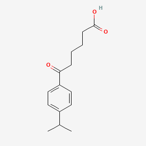 molecular formula C15H20O3 B1326203 6-(4-Isopropylphenyl)-6-oxohexanoic acid CAS No. 898791-37-2