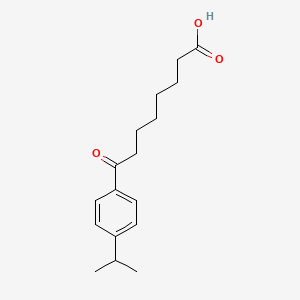 molecular formula C17H24O3 B1326205 8-(4-Isopropylphenyl)-8-oxooctanoic acid CAS No. 898791-41-8