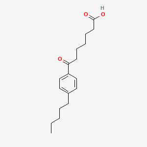 B1326206 7-Oxo-7-(4-pentylphenyl)heptanoic acid CAS No. 898791-49-6