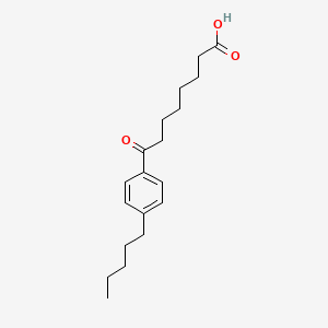 molecular formula C19H28O3 B1326207 8-oxo-8-(4-n-pentylphenyl)octanoic acid CAS No. 898791-51-0