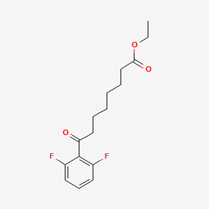 molecular formula C16H20F2O3 B1326208 Ethyl 8-(2,6-difluorophenyl)-8-oxooctanoate CAS No. 898753-30-5