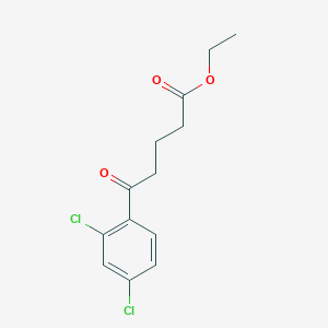 molecular formula C13H14Cl2O3 B1326210 Ethyl 5-(2,4-dichlorophenyl)-5-oxovalerate CAS No. 898777-97-4