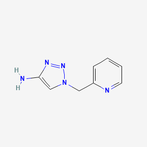 molecular formula C8H9N5 B13262112 1-[(Pyridin-2-yl)methyl]-1H-1,2,3-triazol-4-amine 