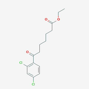 molecular formula C15H18Cl2O3 B1326212 Ethyl 7-(2,4-dichlorophenyl)-7-oxoheptanoate CAS No. 898778-02-4
