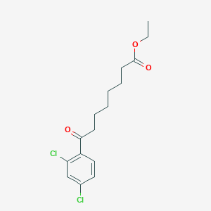molecular formula C16H20Cl2O3 B1326213 Ethyl 8-(2,4-dichlorophenyl)-8-oxooctanoate CAS No. 898778-05-7