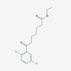 molecular formula C15H18Cl2O3 B1326217 Ethyl 7-(2,5-dichlorophenyl)-7-oxoheptanoate CAS No. 898778-17-1