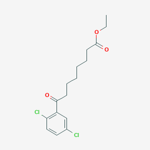 molecular formula C16H20Cl2O3 B1326218 Ethyl 8-(2,5-dichlorophenyl)-8-oxooctanoate CAS No. 898778-20-6
