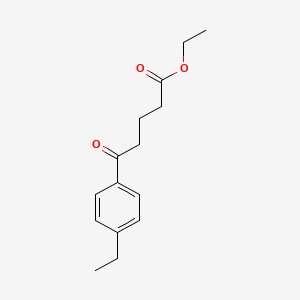 molecular formula C15H20O3 B1326220 Ethyl 5-(4-ethylphenyl)-5-oxovalerate CAS No. 898778-23-9