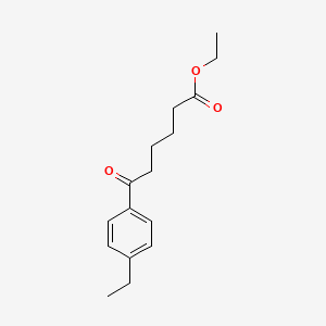molecular formula C16H22O3 B1326221 Ethyl 6-(4-ethylphenyl)-6-oxohexanoate CAS No. 898778-26-2