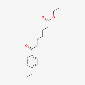 molecular formula C17H24O3 B1326222 Ethyl 7-(4-ethylphenyl)-7-oxoheptanoate CAS No. 898778-29-5