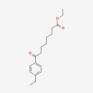 molecular formula C18H26O3 B1326223 Ethyl 8-(4-ethylphenyl)-8-oxooctanoate CAS No. 898778-32-0