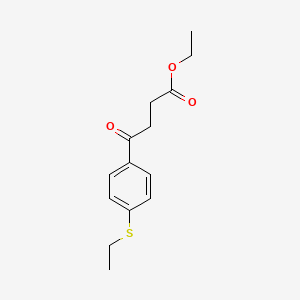 molecular formula C14H18O3S B1326224 Ethyl 4-[4-(ethylthio)phenyl]-4-oxobutanoate CAS No. 7028-71-9