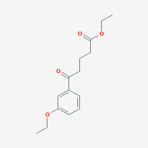 molecular formula C15H20O4 B1326227 ethyl 5-(3-ethoxyphenyl)-5-oxopentanoate CAS No. 951889-06-8