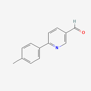 molecular formula C13H11NO B1326238 6-(p-Tolyl)nicotinaldehyde CAS No. 898795-75-0