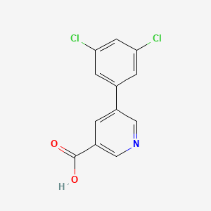 molecular formula C12H7Cl2NO2 B1326239 5-(3,5-Dichlorophenyl)nicotinic acid CAS No. 887973-53-7