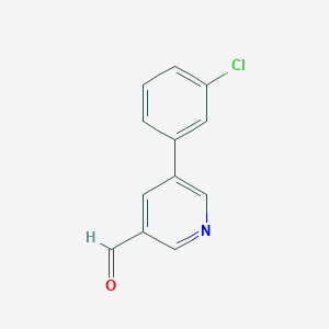 molecular formula C12H8ClNO B1326240 5-(3-Chlorophenyl)nicotinaldehyde CAS No. 887973-60-6