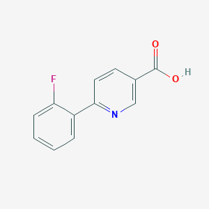 molecular formula C12H8FNO2 B1326245 6-(2-氟苯基)烟酸 CAS No. 505082-91-7