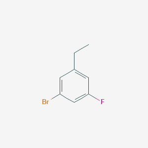 molecular formula C8H8BrF B13262482 1-Bromo-3-ethyl-5-fluorobenzene 