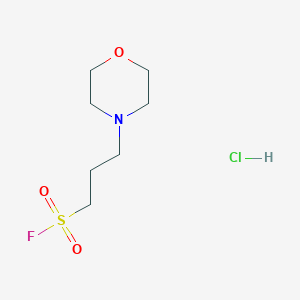 molecular formula C7H15ClFNO3S B13262488 3-(Morpholin-4-yl)propane-1-sulfonyl fluoride hydrochloride 