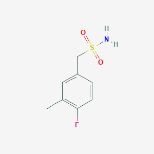 molecular formula C8H10FNO2S B13262513 (4-Fluoro-3-methylphenyl)methanesulfonamide 