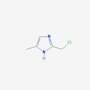 molecular formula C5H7ClN2 B13262519 2-(Chloromethyl)-4-methyl-1H-imidazole 