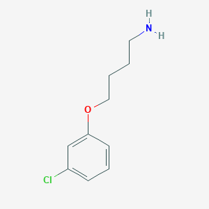 molecular formula C10H14ClNO B13262543 4-(3-Chlorophenoxy)butan-1-amine 