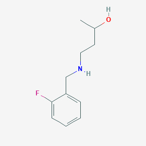 molecular formula C11H16FNO B13262555 4-{[(2-Fluorophenyl)methyl]amino}butan-2-ol 