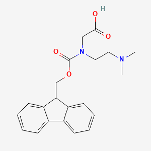 molecular formula C21H24N2O4 B13262594 2-{[2-(dimethylamino)ethyl]({[(9H-fluoren-9-yl)methoxy]carbonyl})amino}acetic acid 