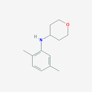 molecular formula C13H19NO B13262601 N-(2,5-dimethylphenyl)oxan-4-amine 
