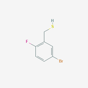 molecular formula C7H6BrFS B13262606 (5-Bromo-2-fluorophenyl)methanethiol 