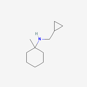molecular formula C11H21N B13262620 N-(cyclopropylmethyl)-1-methylcyclohexan-1-amine 