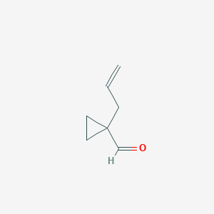 molecular formula C7H10O B13262651 1-(Prop-2-EN-1-YL)cyclopropane-1-carbaldehyde 