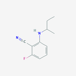 molecular formula C11H13FN2 B13262655 2-[(Butan-2-yl)amino]-6-fluorobenzonitrile 