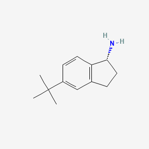molecular formula C13H19N B1326267 (1R)-5-tert-Butyl-2,3-dihydro-1H-inden-1-amine CAS No. 808756-83-4
