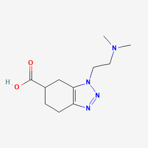 molecular formula C11H18N4O2 B13262684 1-[2-(Dimethylamino)ethyl]-4,5,6,7-tetrahydro-1H-1,2,3-benzotriazole-6-carboxylic acid 