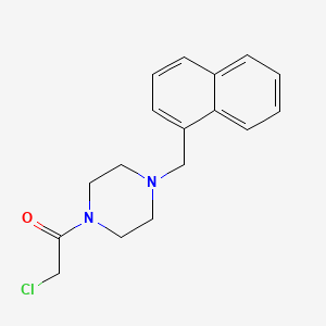molecular formula C17H19ClN2O B13262696 1-(Chloroacetyl)-4-(1-naphthylmethyl)piperazine 