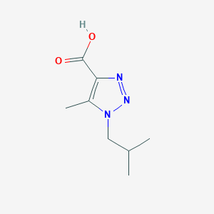 molecular formula C8H13N3O2 B13262714 1-Isobutyl-5-methyl-1h-1,2,3-triazole-4-carboxylic acid 