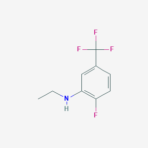 molecular formula C9H9F4N B13262720 N-ethyl-2-fluoro-5-(trifluoromethyl)aniline 