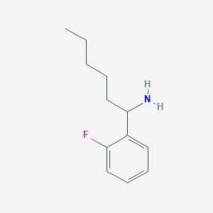 molecular formula C12H18FN B13262735 1-(2-Fluorophenyl)hexan-1-amine 