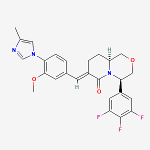 molecular formula C26H24F3N3O3 B1326275 (E)-(4R,9aS)-7-[3-Methoxy-4-(4-methyl-1H-imidazol-1-yl)benzylidene]-4-(3,4,5-trifluorophenyl)hexahydropyrido[2,1-c][1,4]oxazin-6-one CAS No. 937812-80-1