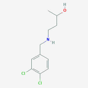 molecular formula C11H15Cl2NO B13262757 4-{[(3,4-Dichlorophenyl)methyl]amino}butan-2-ol 
