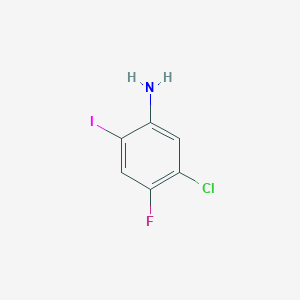 molecular formula C6H4ClFIN B1326276 5-Chloro-4-fluoro-2-iodoaniline CAS No. 852569-38-1