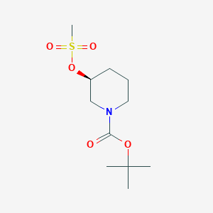 molecular formula C11H21NO5S B1326277 (S)-Tert-butyl 3-(methylsulfonyloxy)piperidine-1-carboxylate CAS No. 940890-90-4